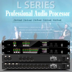 Конвертер L Series 4 в 8 Out Digital Audio Processor Professional 32 -битный DSP STAGE Sound Equipment Effecter Effecter Procession Software