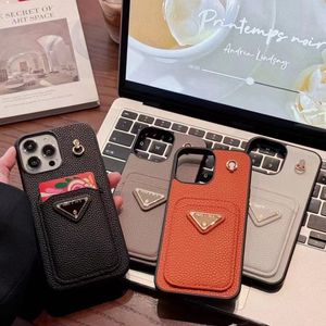 Belas caixas de telefone para iPhone 15 14 Pro Max Leather Card Slot Purse Hi Quality18 17 16 15Pro 14Pro 13Pro 12Pro 13 12 11 Plus Case With Gift Box Man Woman BD