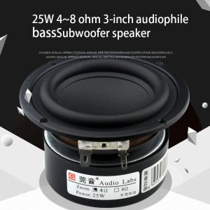 Aksesuarlar 3 inç subwoofer hoparlör woofer 25W bas hoparlör 4 ~ 8 ohm 3 inç ateş sınıfı hoparlör ev ses amplifikatör hoparlör diy