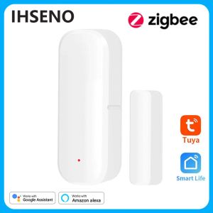 Детектор Ihseno Zigbee Door Dector Detector Tuya Smart Life App System Security Security System для Alexa Google Assistant