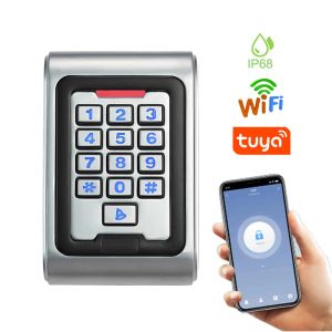 Okuyucular Yeni su geçirmez wifi tuya uygulaması akıllı kapı kilidi rfid kart erişim denetleyicisi k8 metal tuş takımı bağımsız kapı erişim kontrol sistemi
