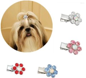 Köpek Giyim Pet Takı Rhinestone Alaşım Erik Çiçeği Headdress Çocuk Saçkopu Uzun Saçlı Ürünler