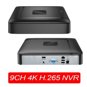 Kaydedici Yüz Algılama Onvif H.265 HEVC 8CH 9H 4K CCTV Mini NVR 8MP/5MP 4K IP Kamera Ağı Video Kaydedici P2P CCTV Sistemi için