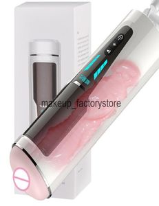 Masaj Penis Emme Güçlü Vibratör Elektrikli Erkek Mastürbatör Kupası Vibratör Gerçek 4D Yapay Vajina Kedi Seks Makinesi Sextoys F5563201