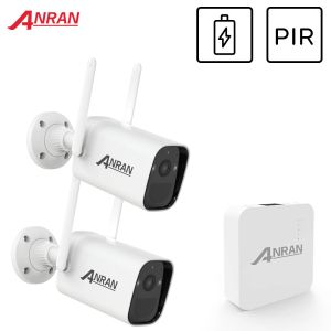 Sistema ANRAN CAMERA di sorveglianza ricaricabile 3MP Full HD Full HD Sicurezza esterna Batteria PIR Batteria 2way Visione notturna wireless Audio Ir