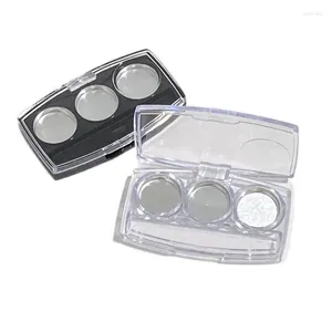 Бутылки для хранения 3 сетки пустые палитра теней для век Clear Black Blusher Case Makeup Conteck Contaud Caste Eye Shadow Box