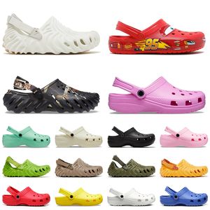Classic Clog Designer Sandals Women Mens Cloud Slides Crocs Echo Kids cross-tie Sandal Cros Slippers【code ：L】Croos Sliders Platform Loafers shoes