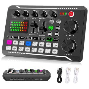 Аксессуары F998 Audio Mixcer подкаст Live Sound Card, Voice Changer for Sound Effects Board для микрофона караоке