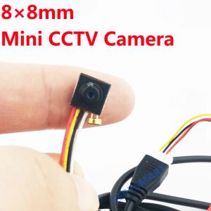 Камеры Супер маленькая мини -аналоговая камера с микрофоном/аудио 800TVL CMOS HD Цвет CCTV Lens Size 8x8 мм микро -маленькая мини -камера безопасности