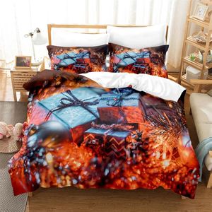 Yatak Setleri 3pcs Noel Hediyesi Ev Bedclothes Süper Kral Kapak Yastık Kılıfı Yorgan Tekstil Seti