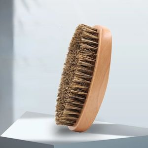 Escova de barba de cerdas de javali natural para homens massagem de bambu que faz maravilhas para pentear barbas e bigode Drop Shipp