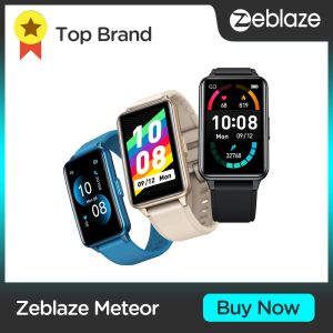 Bileklikler Yeni Zeblaze Meteor Fitness Wellness Tracker Kadın Erkekler Akıllı Çekiş Büyük Renk Ekran Spo2 Kalp Hızı Akıllı İzleme IP68 Su Geçirmez