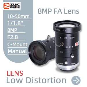 Parçalar ZLKC CCTV 8.0 MEGAPIXEL 1050mm Zoom Lens 1/1.8 inç Manuel Değerlemeli IRIS F2.8 C Makine Görme Kamerası için Montaj Düşük Bozulma