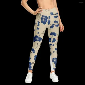Женские леггинсы ретро цветочный печатный тренажерный зал брюки йога Женщины с высокой эластичной талией спортивные колготки. Сексуальные брюки.