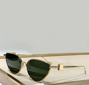 Kedi göz güneş gözlükleri altın metal çerçeve yeşil lensler kadın gölgeler sünnetleri de soleil gözlükleri occhiali da sole uv400 gözlük