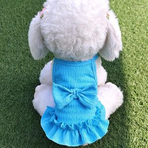 Köpek giyim yaz evcil elbise kıyafetleri sevimli yay tül köpek yavrusu prenses etek chihuahua Yorkshire tatlı kedi küçük köpekler giyim aksesuarları