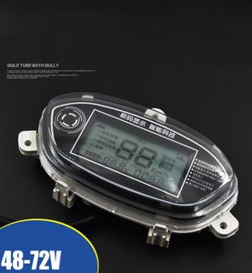Medidor de tela LCD de carro elétrico 48V60V72V odômetro de velocidade de energia Código de exibição Acessórios da tabela de bateria baixa dicas de bateria FullFeatured9584825
