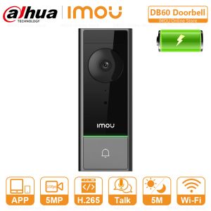 Doorbell Dahua Imou 5MP şarj edilebilir video pil kapı zili ile chime kablosuz wifcom pir algılama gece görüşü su geçirmez db60
