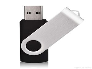 Özel Logo 1GB 2GB 4G 8GB 16GB 32GB 64GB USB Flash Sürücüler USB20 Drive Bellek Çubuğu Katlama Depolama Başparmak Kalem Döner Tasarım Black7509654