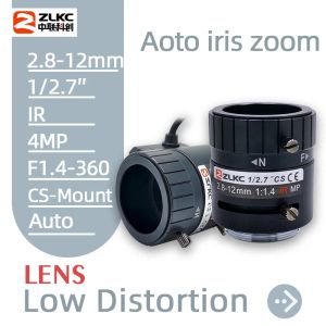 Parçalar ZLKC CCTV Lens Otomatik DC IRIS 2.812mm Zoom Lens 1/2.7 inç 4MP CSMOUNT IR 720p/960H/1080P/IP/IP/IP/Box Kamera Basler