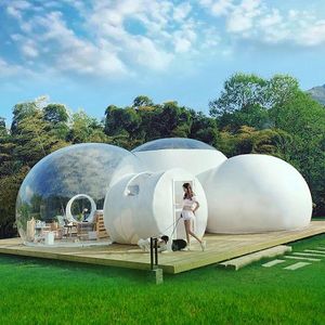 Çadırlar ve barınaklar tanıtımı! 3m 4m 5m Dia Bubble El Dış Mekan Şişirilebilir Kamp Çadırı Ücretsiz Fan Temizli Ağaç Dome Evi Tünel