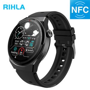 Смотреть Xiaomi Rihla Smart Watch x5 Pro NFC Control Control Мобильный телефон воспроизводить музыку Alipay Платежное мониторинг артериального давления