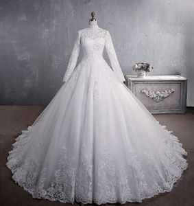 Vestidos de noiva sexy elegantes e linhas de renda de mangas compridas vestidos de noiva vestidos de noiva vestidos de noiva de luxo Tulle Tulle Tulle Vestidos de Noiva Vestidos de Novi 2024