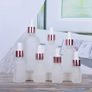 Бутылки для хранения матовая стеклянная капельница пустые банки эфирного масла с духами пипетки
