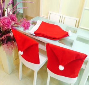 6pcslot Noel Dekoracion Navidad Şapka Sandalye Ev Yemeği için Noel Süslemelerini Kapsar Yeni Yıl Parti Malzemeleri2955607