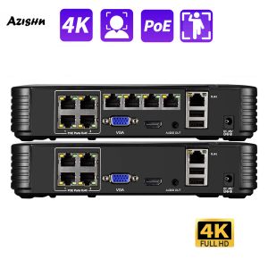 BINS H.265 4CH 8CH 4K 8MP 5MP 1080P POE NVR AUDIO OUT ДЛЯ ЗАБОРОВКИ СЕМЕЙ КАМЕРИЯ ВИДЕО ВИДЕО ЧЕРНЫ