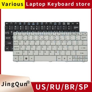 Teclado de laptop russo dos EUA para Acer Aspire One D255 D260 D257 D270 D255E 522 521 EM350 N55C ZH9 E100 AOE100 POVE6 ZE7 532H AO521