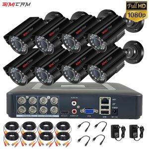 Sistem 1080p AHD Güvenlik Kamera Sistemi CCTV 4/8CH DVR 2/4/6/8 PCS KURU SEÇENEKLERİ DIŞ MOODA SU KOŞUL GECE VİDEY