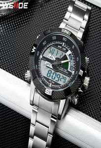 Weide Digital Display Mens Sport часы роскошные бизнес -деловые ремешки из нержавеющей стали Quartz Birstwatch Clock Relogio Masculino6501593