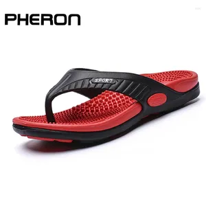 Sıradan Ayakkabı Masaj Terlik Erkekler Flip Flops Erkekler Yaz Nefes Alabilir Plaj Sandalet Boyut 40-45 Açık Boş Zaman