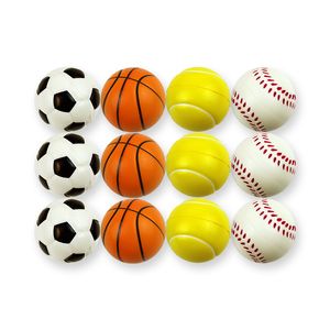 6cm spor topu köpük sıkma stresli top ayak sepeti ağ çubuk köpük sünger topu çocuklar için baskı serbest bırakma ekstrüzyon topu toptan
