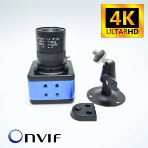 Kameralar 4K Kutu Mini Ağ IP Kamera 8mp Hareket Algılama Ses Ircut H.265 P2P Uzaktan Güvenlik Kamerası Uyumlu Dahua Hikvision NVR