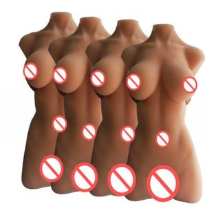 Роскошные кремниевые куклы Большая половина тела Большая грудь плотная вагина секс -игрушки для мужчин 3D твердый размер