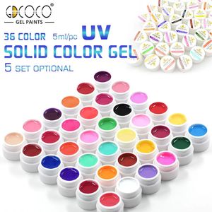 Nails Gdcoco Pure Color UV Gel Paint Nail Art Kit 5ml Diy украшения для маникюра замачиваются от лака 240328