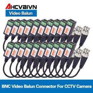 Bant 20pcs (10 çift) koaksiyel Cat5 kamera CCTV Pasif BNC Video Balun'a UTP alıcı -verici konektör 2000ft mesafe bükülmüş kablo