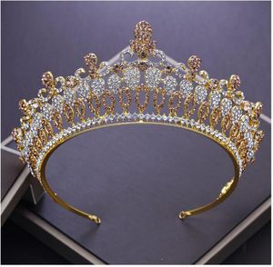 Европейская ретро -королева барокко золотая корона Европейская и американская свадьба роскошная авиационная фабрика Air Court Factory Direct 4951457
