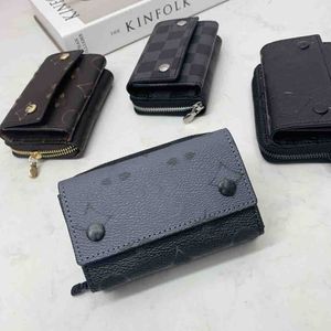 Yüksek kaliteli fermuarlı organizatör tasarımcıları lüks deri cüzdan moda tasarımcı cüzdanları erkekler ve kadınlar için retro el çantası klasik kart tutucular para çantası r