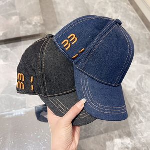Womens baseball cap Luxury Embroidered Brand MI Caps designer bucket hat for Men Fashion Street denim hats beanie casquette outdoor sports