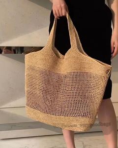 Соломенная тканая сумка для торговых площадок дизайнерская сумочка большая мощность для женщин на плечо летние пляжные выходные.