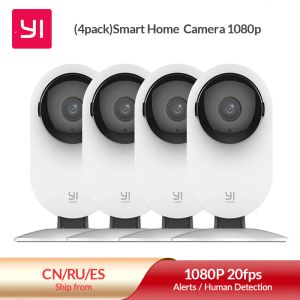 Kameralar Yi 4pc Ana Sayfa Kamera 1080p Kitler WiFi IP Güvenlik Gözetimi Akıllı Sistem IOS, Android Uygulamasında Gece Görme Bebek Monitörü