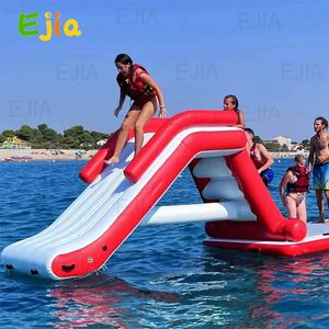 4m PVC Dayanıklı Yetişkin Çocuklar Yat Mini Şişirilebilir Şelale Slide Mini Şişirilebilir Havuz SU SUPU VEYA PLATFORM 240403