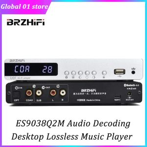 Оборудование Brzhifi Desktop Digital Audio Player ES9038Q2M Декодирование поддержки Bluetooth USB -диск Hifi Lossless Music Mp3 WMA WAV Ape Flac Play Play