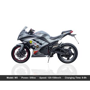 M5 Motocicleta elétrica rápida Melhor motocicleta elétrica frete grátis EEC GCC CE Certificação 72V 50AH 5000W Bateria de lítio de alta velocidade de alta velocidade