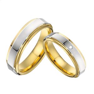Alyans Tungsten Karbür Yüzme Aşk İttifakı Takı Klasik Altın Evlilik Yıldönümü Çift Yüzük Erkekler ve Kadınlar İçin 240401
