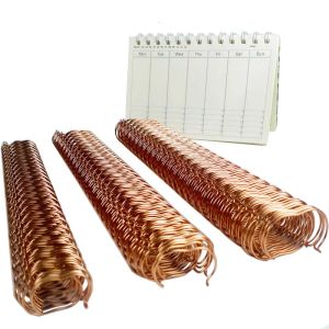 Toptan Diğer Masa Aksesuarları 50pcs Gold Metal YO Bağlama Kabloları Çift Bobin Tel A4 Bağlayıcılar Takvim Defter Springs 230926 LL