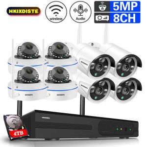 System 8ch IP -камера Wi -Fi NVR Комплект CCTV System 5MP Настройка системы наблюдения за камерой камеры Wi -Fi Wi -Fi Wi -Fi System System H.265